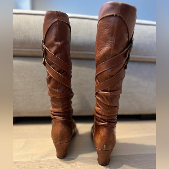 WEB Shoemakers by Eric Michael Brown Leather Slouchy Knee Boots EU 38 US 7.5‌‌‍‍ - Picture 8 of 12